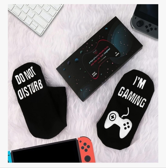 Unbranded Accessories - Do Not Disturb I’m Gaming Socks  Black Socks In The Box Men Sz 6-12